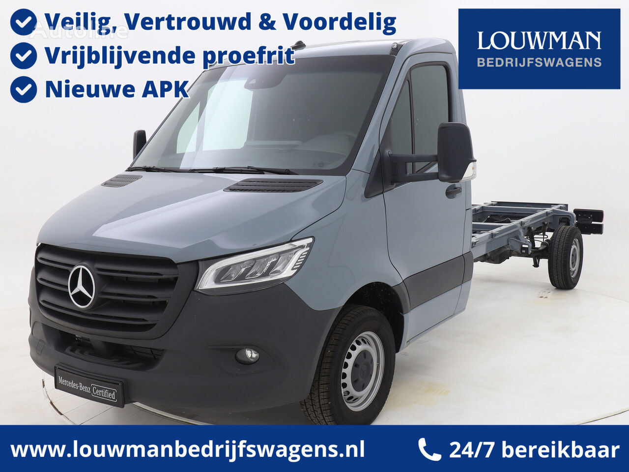 Mercedes-Benz Sprinter 317 1.9 CDI L3 RWD Chassis Cabine Direct Leverbaar Wide chassis truck < 3.5t