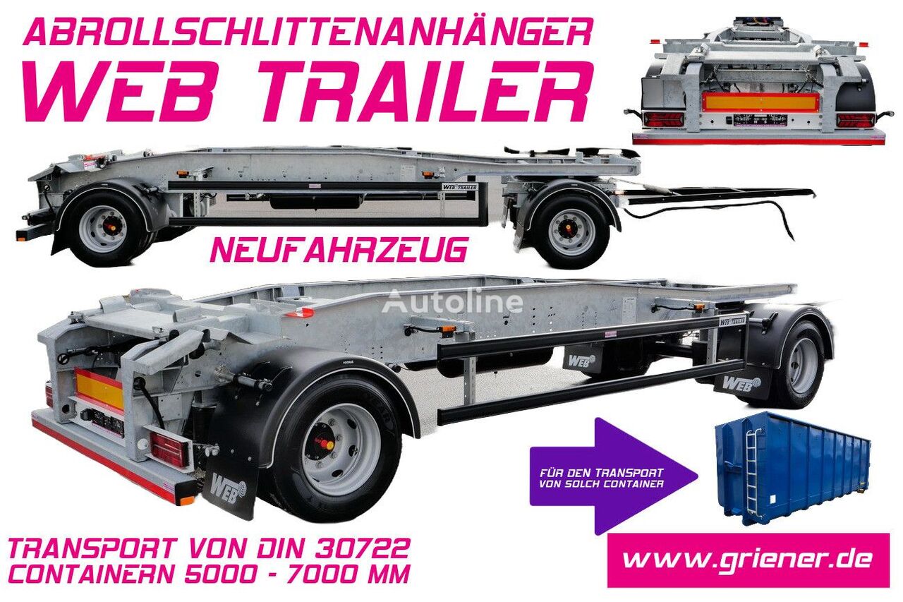new WEB Trailer  ARA 18/ DIN 30722 / 5000 - 7000 mm/19,5 VERZINKT container chassis trailer
