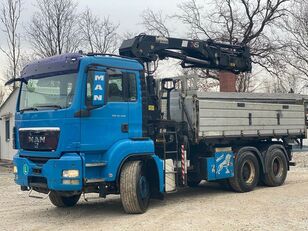MAN 33.440 3 way tipper + crane Hiab 211-4  6x4 dump truck