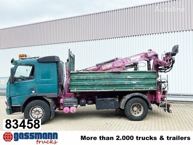 Volvo FM12-420 4x2 mit Heckkran Jonsered 1090 dump truck