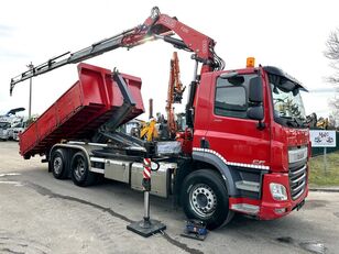 DAF CF 440 6x2 HOOKLIFT + CRANE FASSI F235A.2.26 (6x) (17m) + ROTATO hook lift truck