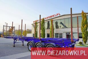 DENNISON for wood , stretched , max 12,8m , 10x stachions , air suspensio timber semi-trailer